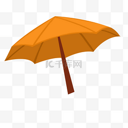 黄色创意遮阳伞元素