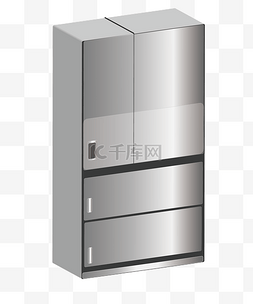 电冰箱主图素材图片_手绘银色电冰箱