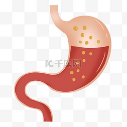 人体创意图片_人体器官胃手绘插画