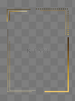 简约海报渐变图片_烫金简约新年海报边框png下载