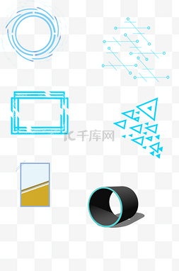 科技不规则图形几何物