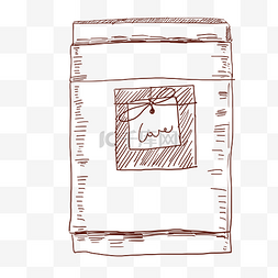 创意标签立体标签图片_线描标签包装盒插画