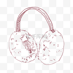 冬季护耳耳罩图片_线描耳帽耳罩