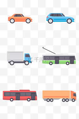 公交车图片_各种各样的汽车插画