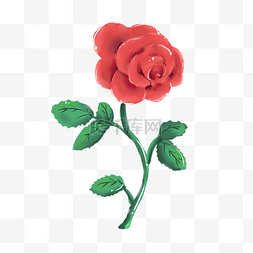 玫瑰日图片_手绘卡通玫瑰花朵