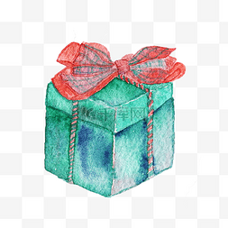 圣诞节蓝色礼物盒