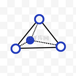 圆点几何图图片_蓝色三角形圆点几何基因工程元素
