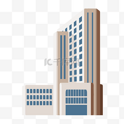立体矩形图片_标志性建筑物卡通插画