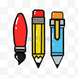 铅笔毛笔图片_校园文具系列各种笔