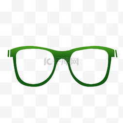 矢量绿色眼镜框