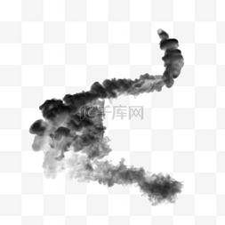 不规则型图片_S型的黑色蘑菇云