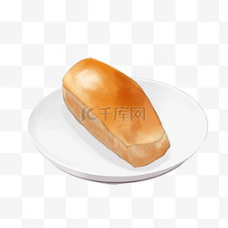 烤面包手绘图片_手绘写实食物之各种美味面包免费