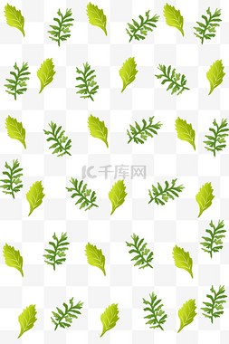 漂亮的绿色底纹图片_手绘金绿色植物底纹