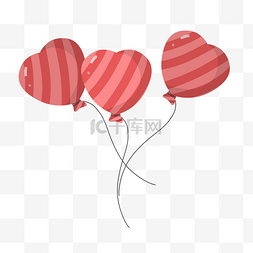 创意红色条纹图片_红色条纹装饰气球