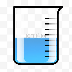 卡通刻度化学实验器材实验杯