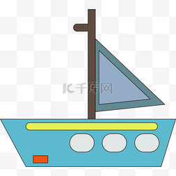 航行船锚图片_卡通玩具轮船矢量图