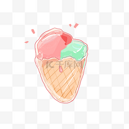 冰块雪糕图片_夏季冰淇凌卡通手绘