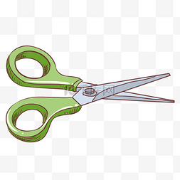 剪刀工具图片_绿色剪刀工具