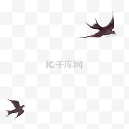 飞的动物卡通图片_黑色飞翔的卡通燕子