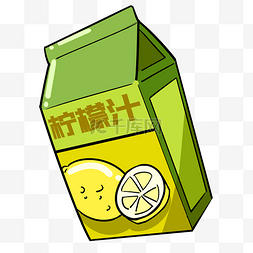  绿色盒柠檬汁 