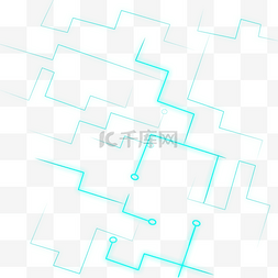 科技简约圆圈图片_绿色系渐变科技感几何形状线条