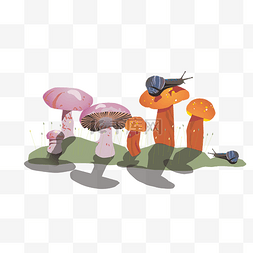 蘑菇矢量插画png
