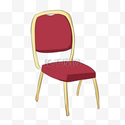 红色靠背椅子 