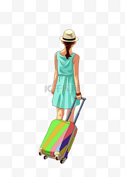 澳门地标箭镞图片_春分提行李箱的女孩
