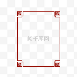 风红色矢量边框图片_春节新年中国风红色矢量边框元素