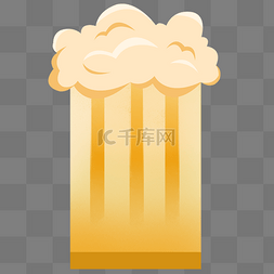 龙虾啤酒节海报图片_一杯手绘的泡沫啤酒