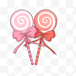 粉色的糖果手绘插画