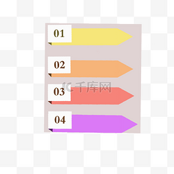 ppt数字目录图片_五颜六色模板