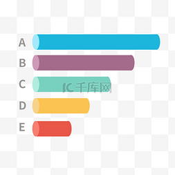 统计图矢量素材图片_圆柱体彩色统计图