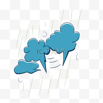 手绘矢量卡通云朵