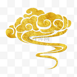 中国风传统烫金花纹祥云装饰图之