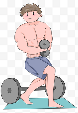 矢量体育锻炼图片_手绘健身人物插画