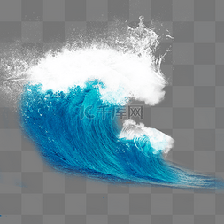 海洋浪花元素图片_海面蓝色海浪白色浪花元素