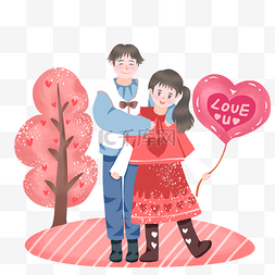浪漫爱心树图片_告白气球情人节快乐