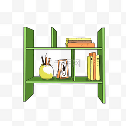绿色书架书柜