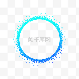 圆框蓝色图片_简单圆框技术元素