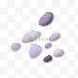 冷色系装饰图片_石头装饰图案小紫石