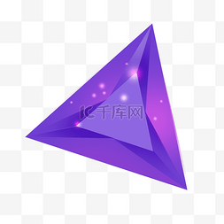 紫色菱形图片_三角形钻石手绘插画