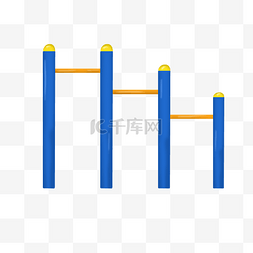 健身器材手绘图片_健身器材单杠插画