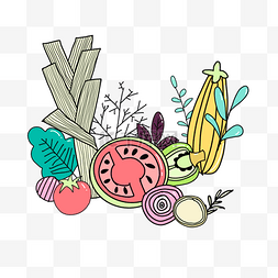 简笔画简单蔬菜水果