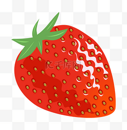 新鲜手绘草莓插画图片_奶油草莓手绘插画
