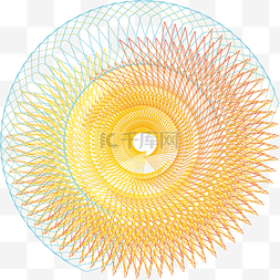 梦幻波纹图片_几何彩色渐变图案元素