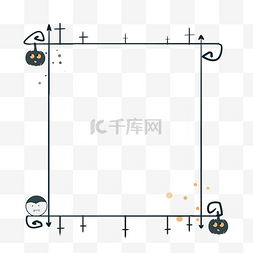 黑边框图片_万圣节插画边框设计