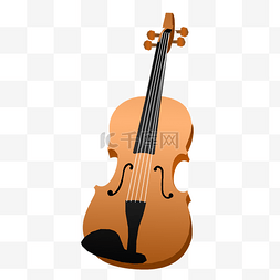 乐器古典图片_手绘逼真乐器小提琴