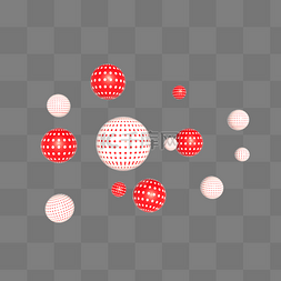 白圆球图片_C4D立体漂浮球素材