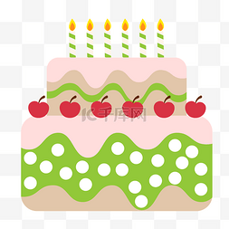 矢量蛋糕蜡烛图片_卡通甜点美食蛋糕